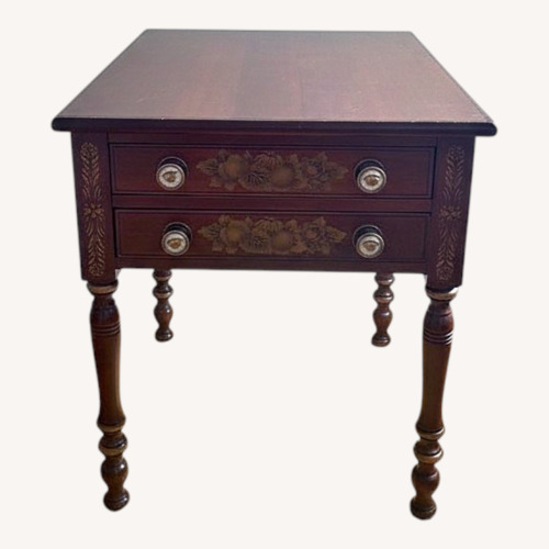 Used Hitchcock Furniture Dark Brown Wood Table for sale on AptDeco