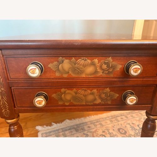 Used Hitchcock Furniture Dark Brown Wood Table for sale on AptDeco