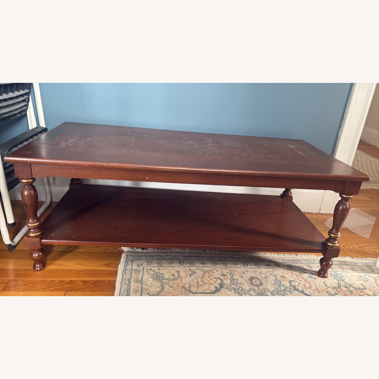 Hitchcock Furniture Dark Brown Wood Coffee Table - image-1