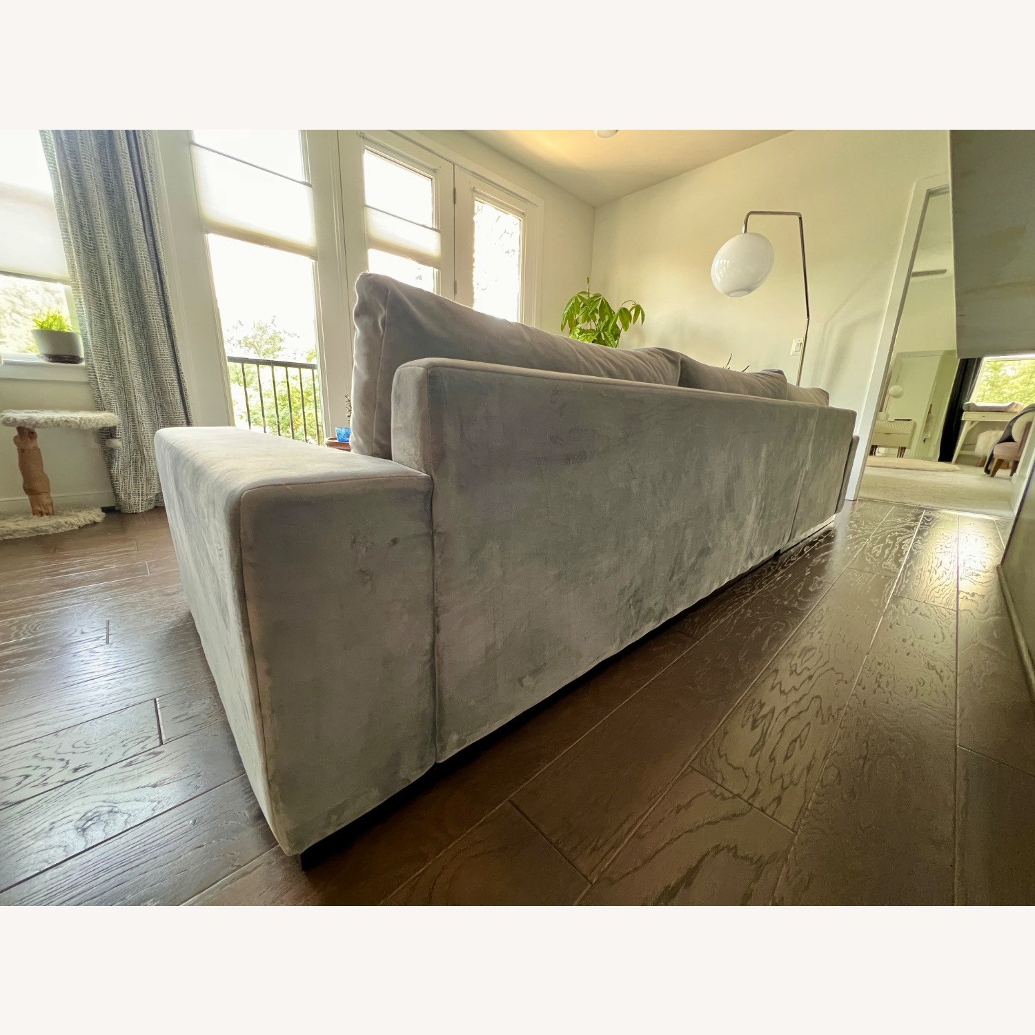 Joybird Holt Light Gray Velvet 2 Piece Sectional - image-4