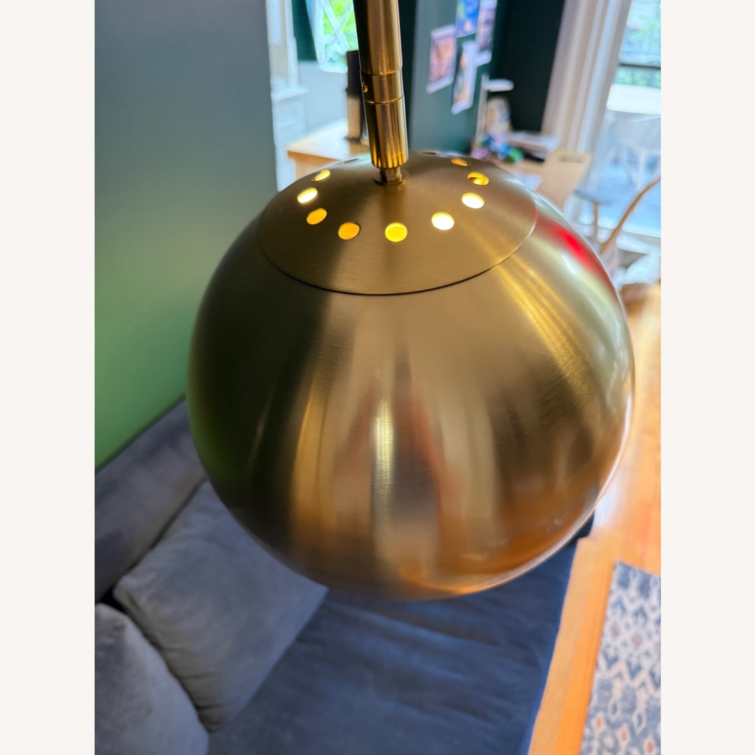 West Elm Overarching Metal Shade Floor Lamp (80") - image-3