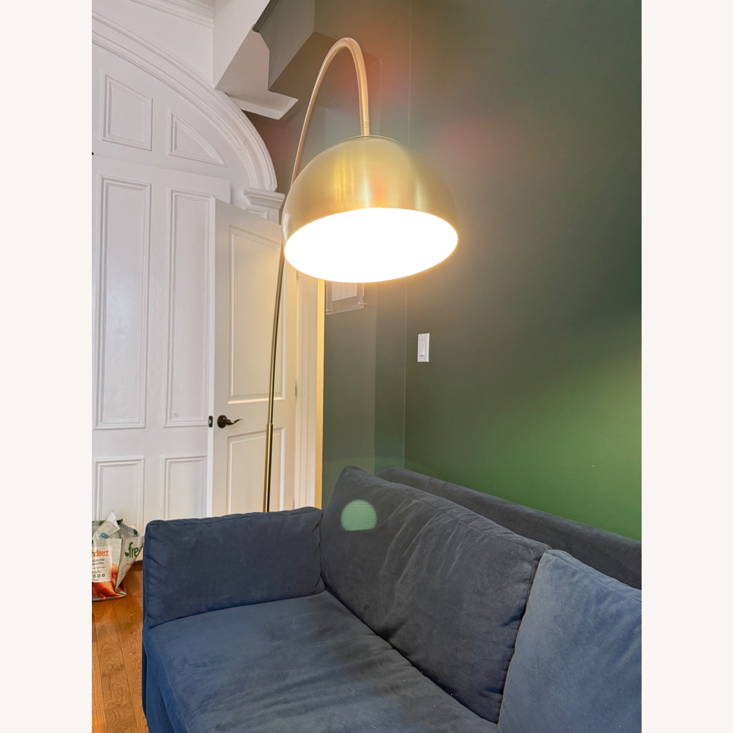 West Elm Overarching Metal Shade Floor Lamp (80") - image-6