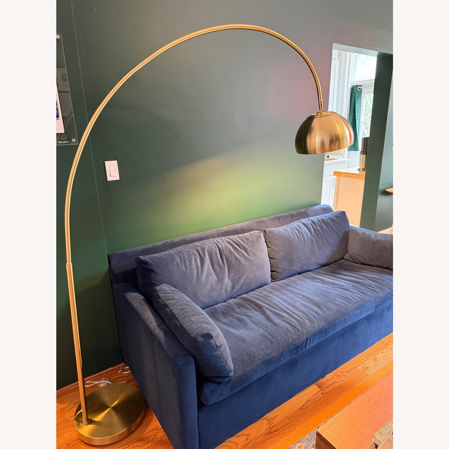West Elm Overarching Metal Shade Floor Lamp (80") - image-1