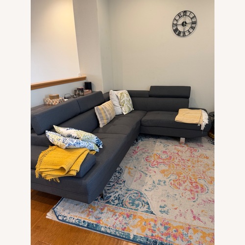 Used Wayfair Steinway Dark Gray Fabric 3+ Seater Sofa for sale on AptDeco