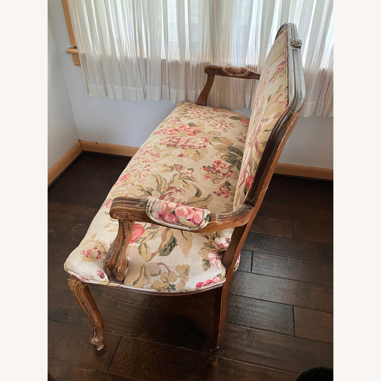Vintage/Antique Fabric Loveseat - image-2