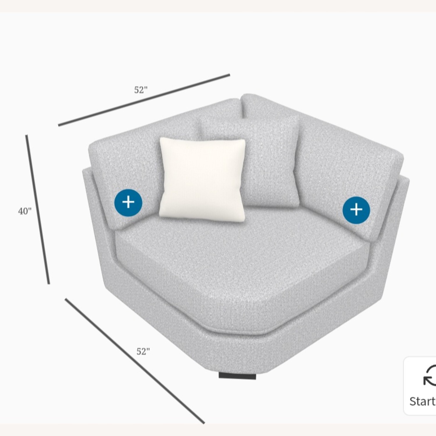Living Spaces Santo Foam Il White Fabric Chaise Lounge - image-4