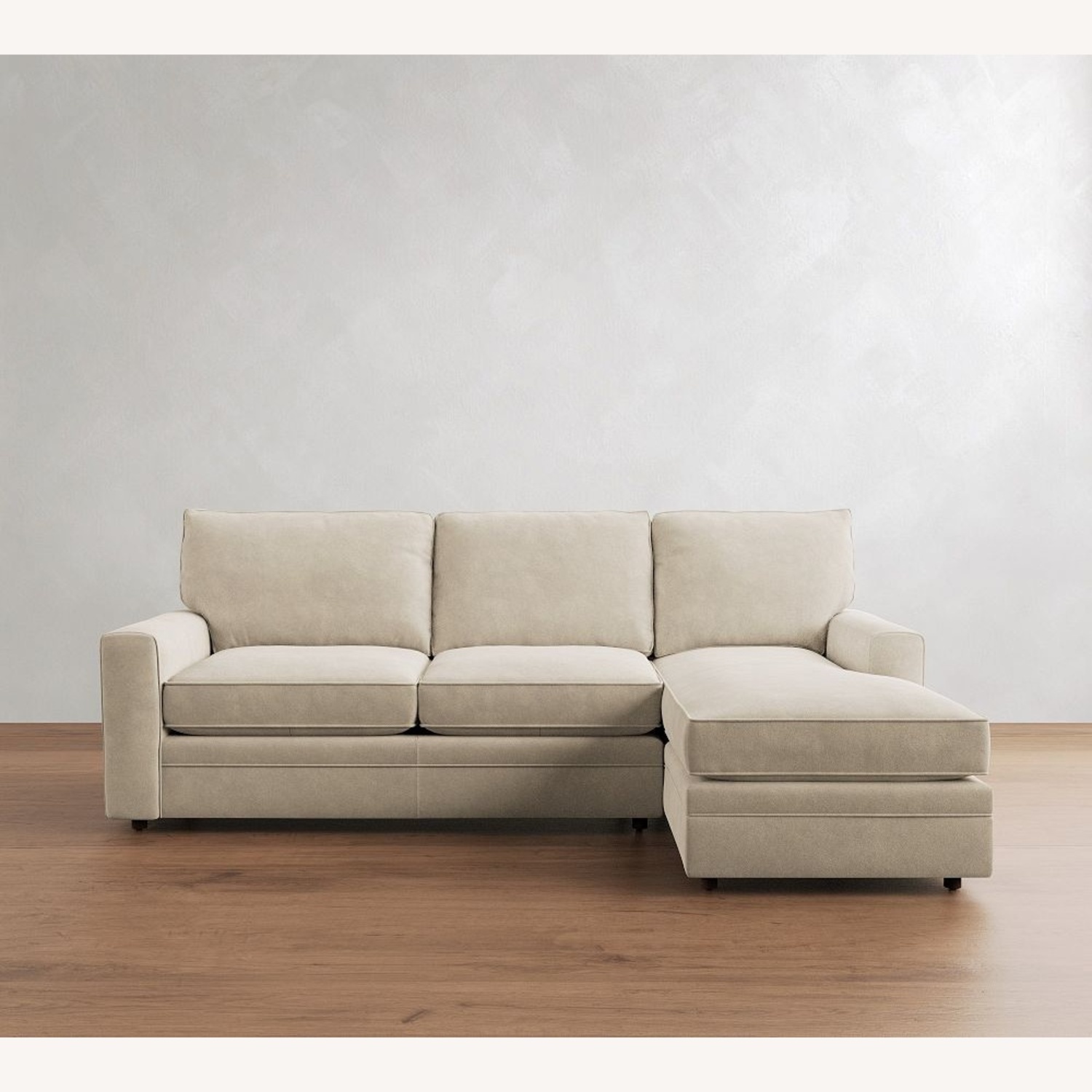 Pottery Barn Pearce White Leather 2 Piece Sectional - image-4