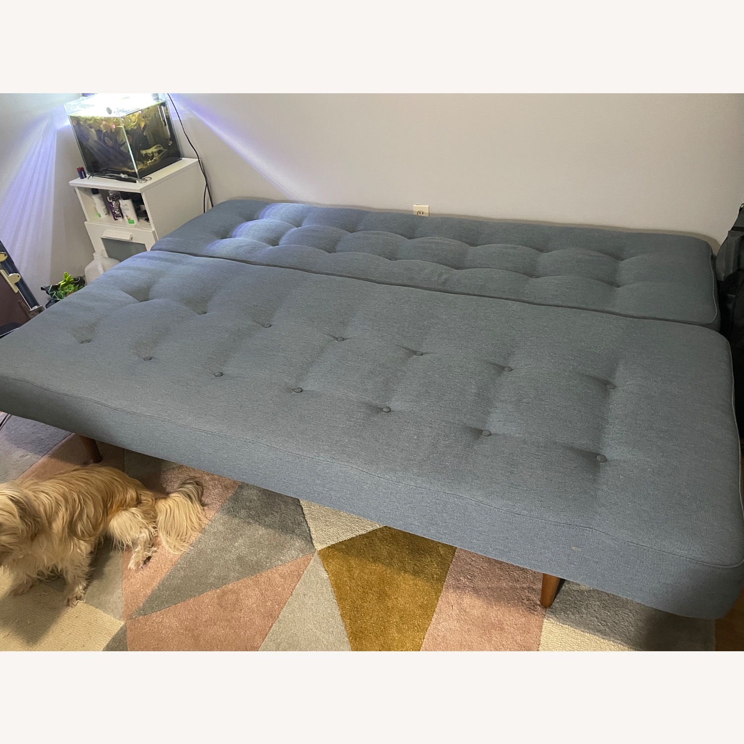 Room & Board Deco Grey Convertible Sofa - image-2
