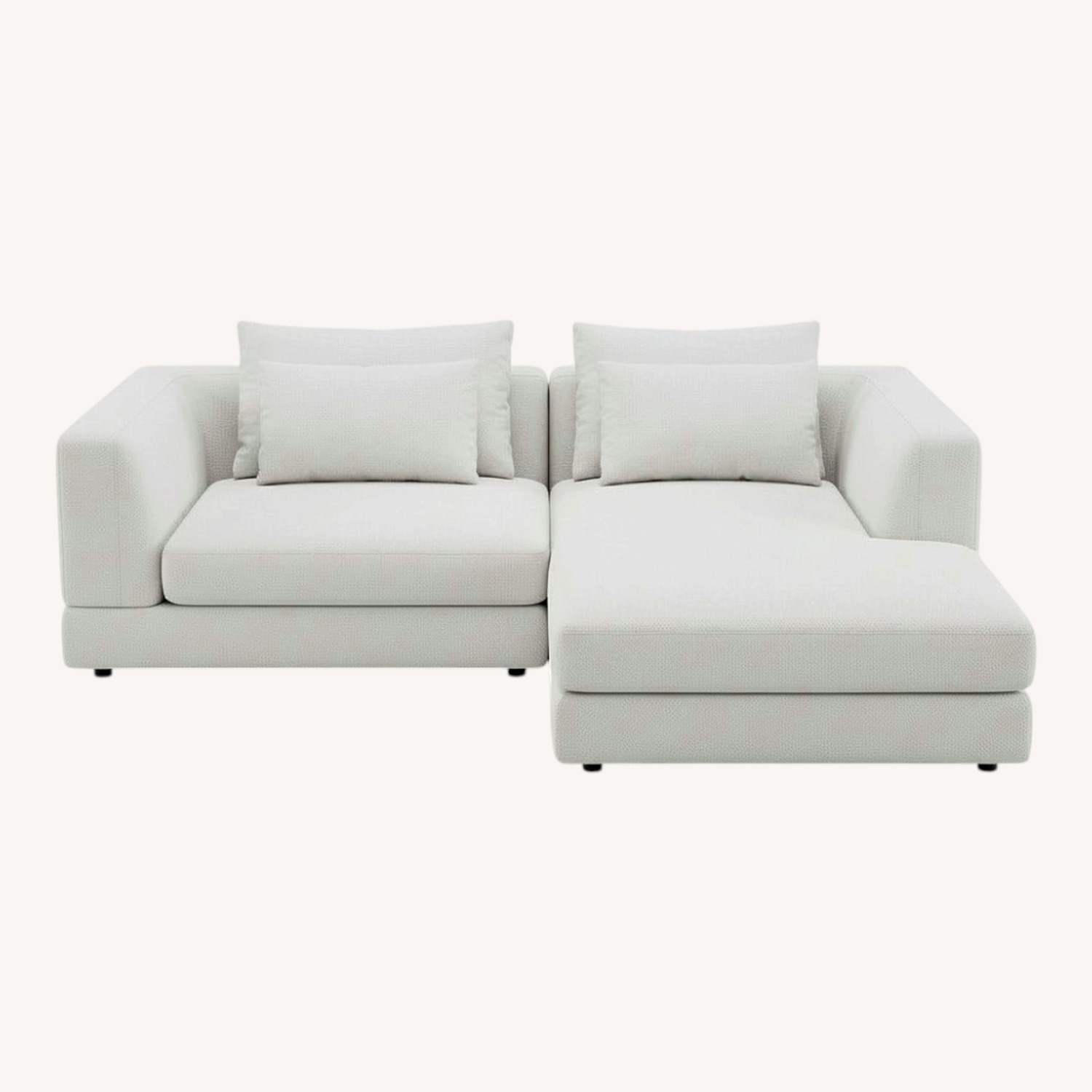 Rove Concepts White Fabric 2 Piece Sectionals - image-0