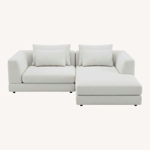 Used Rove Concepts White Fabric 2 Piece Sectionals for sale on AptDeco
