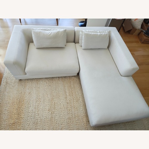 Used Rove Concepts White Fabric 2 Piece Sectionals for sale on AptDeco
