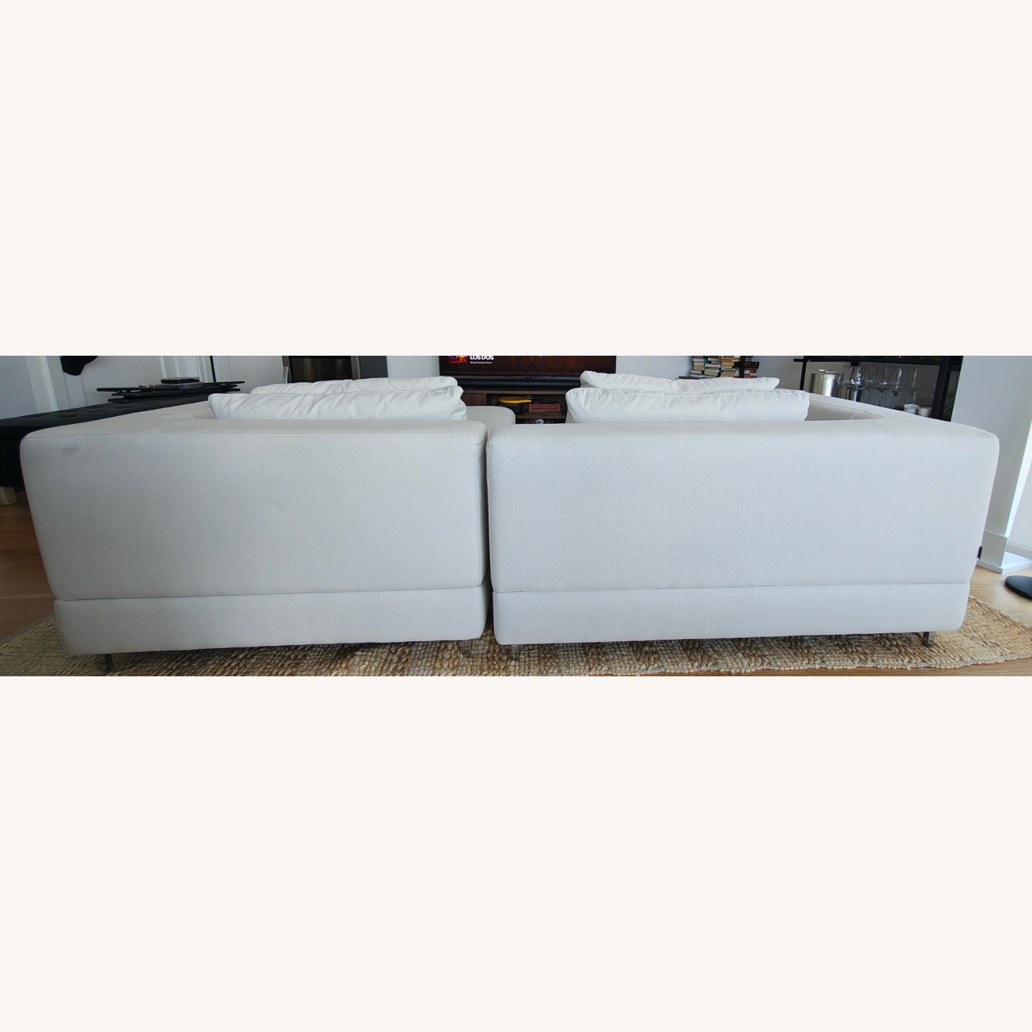 Rove Concepts White Fabric 2 Piece Sectionals - image-5