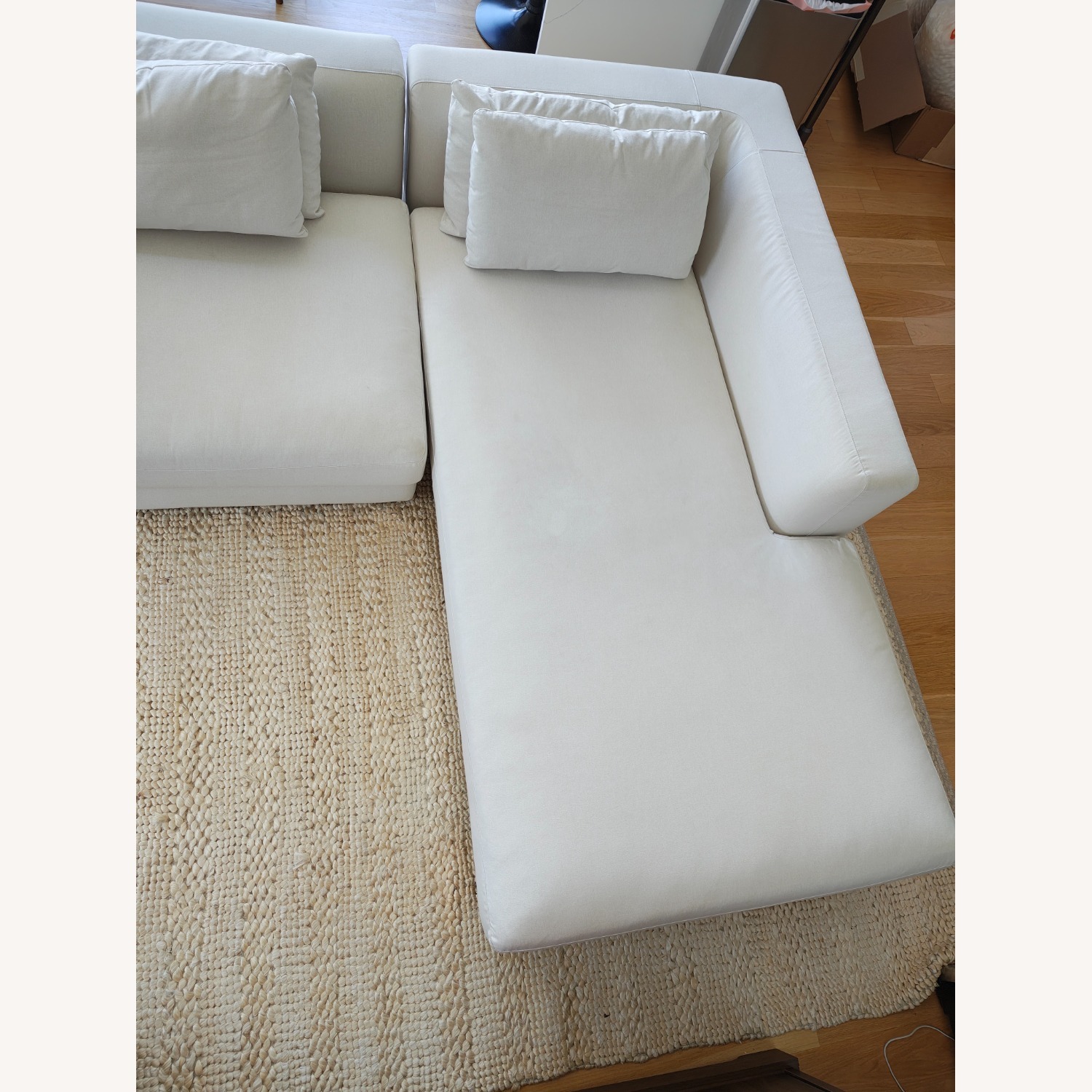 Rove Concepts White Fabric 2 Piece Sectionals - image-7