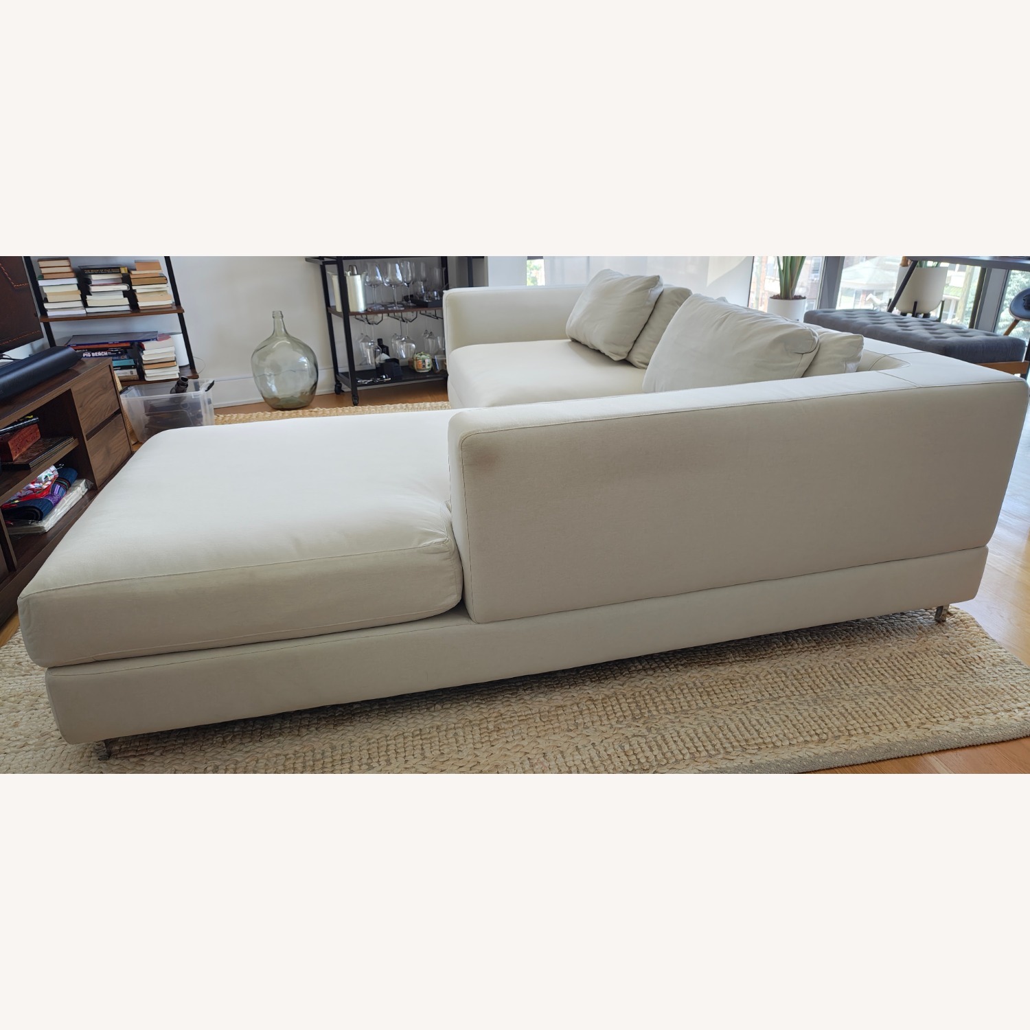 Rove Concepts White Fabric 2 Piece Sectionals - image-4