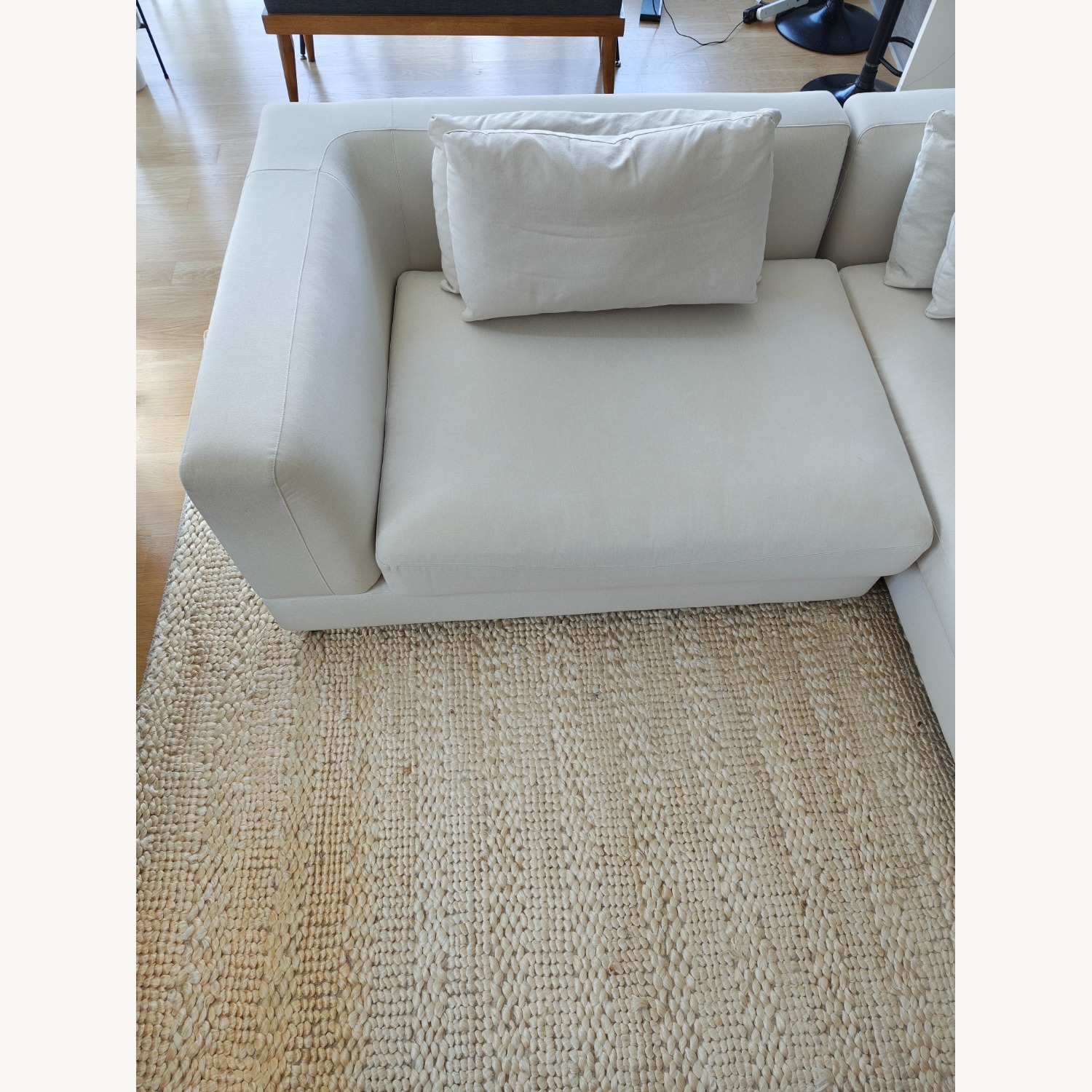 Rove Concepts White Fabric 2 Piece Sectionals - image-6