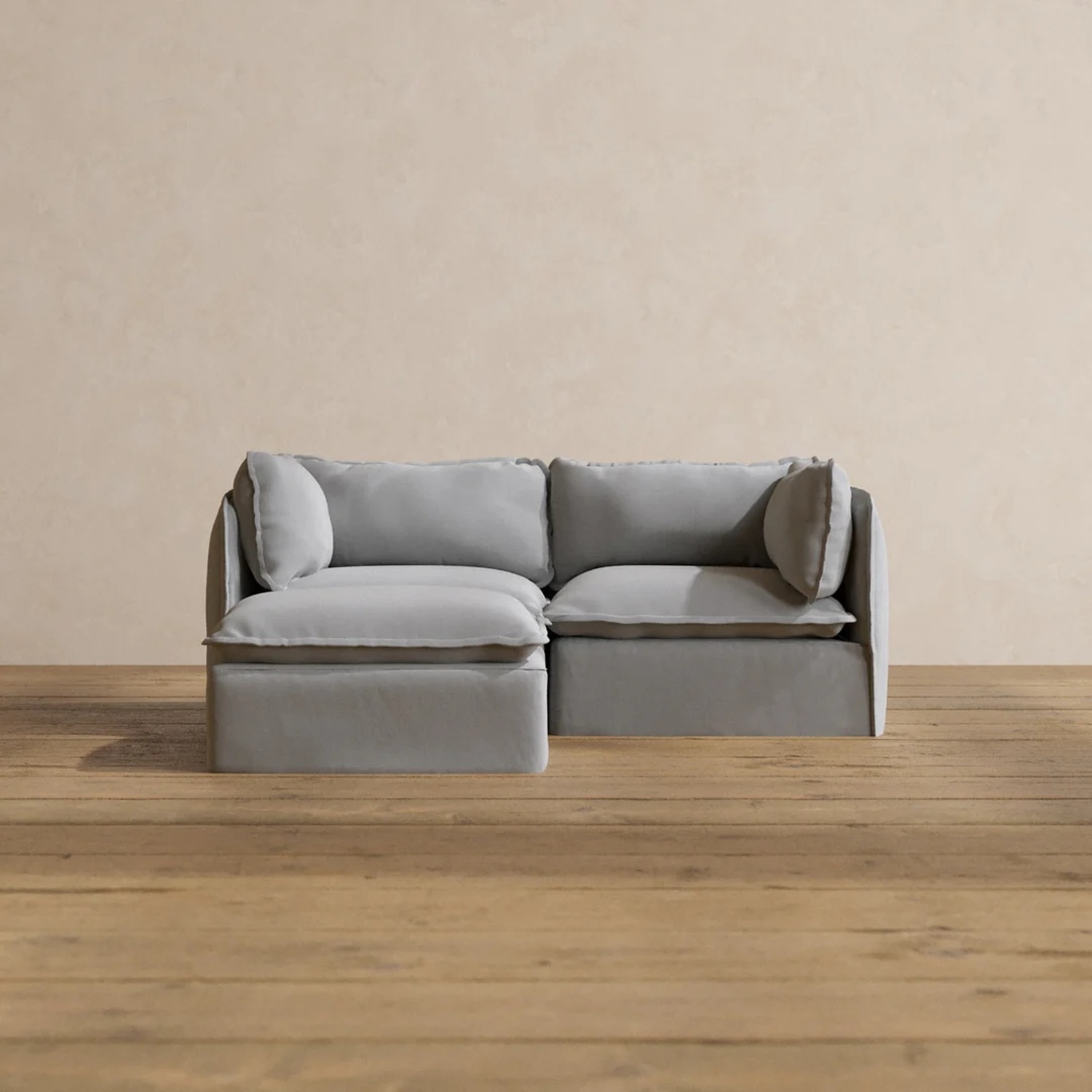 Anabei Dark Gray Fabric 2 Piece Sectional - image-6