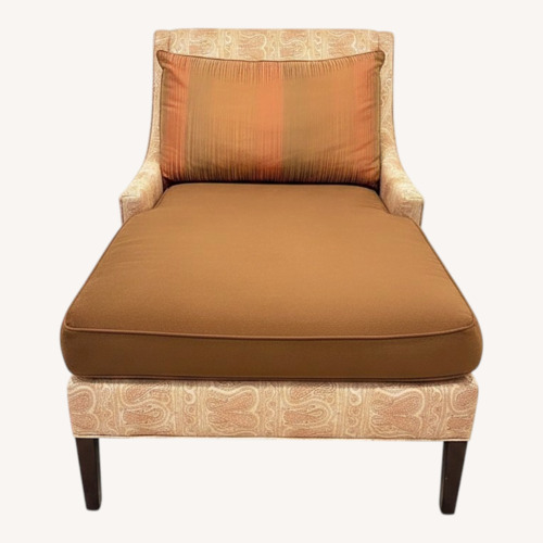 Used Dark Brown Wood Armchair/Chaise for sale on AptDeco