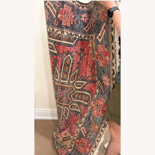 Used Red Fabric Area Rug 1' x 5' for sale on AptDeco