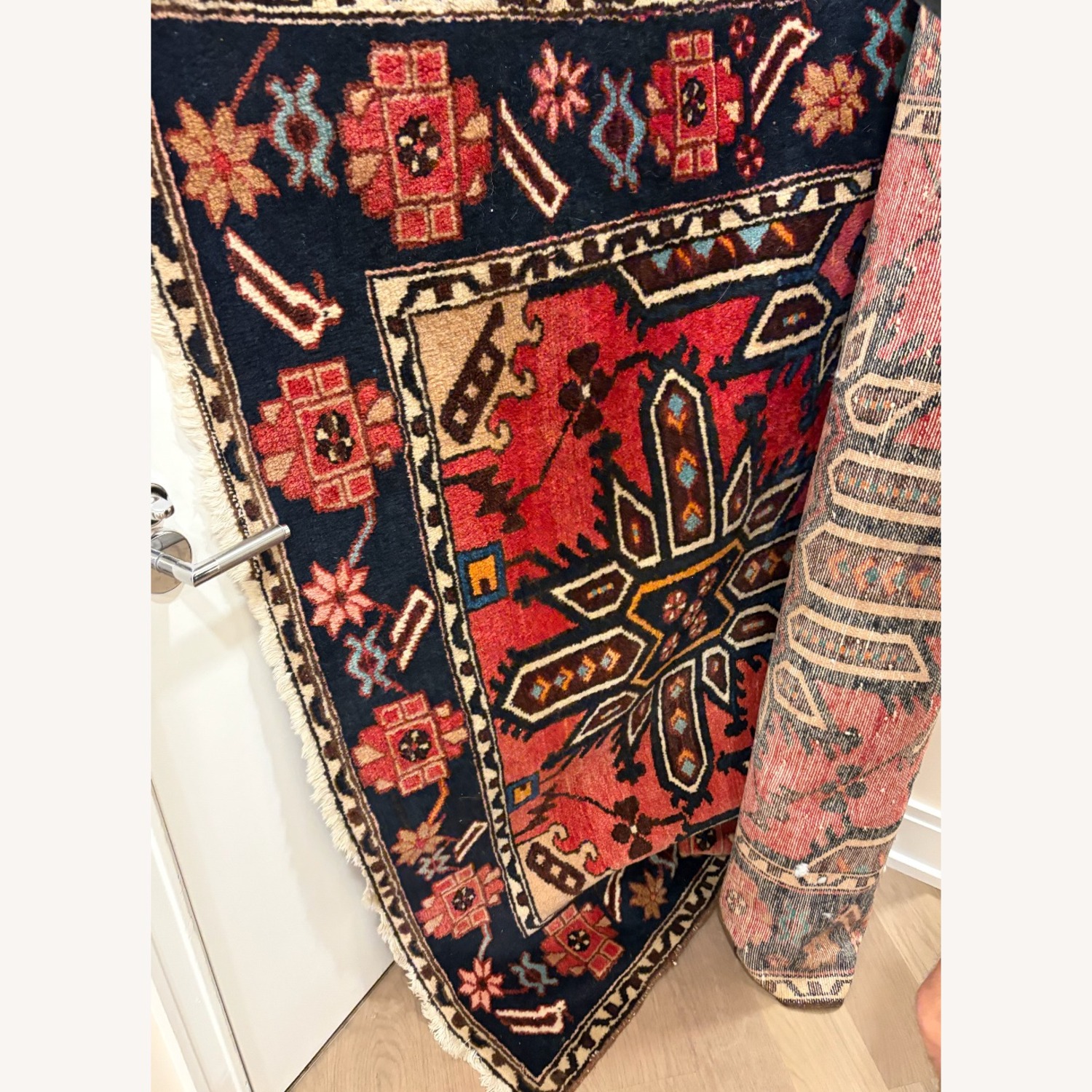 Red Fabric Area Rug 1' x 5' - image-2