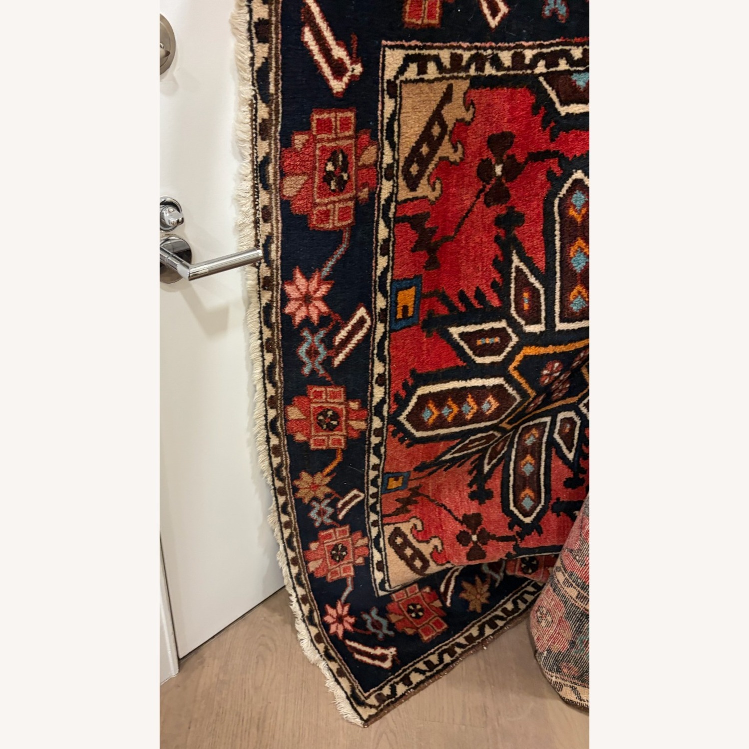 Red Fabric Area Rug 1' x 5' - image-4