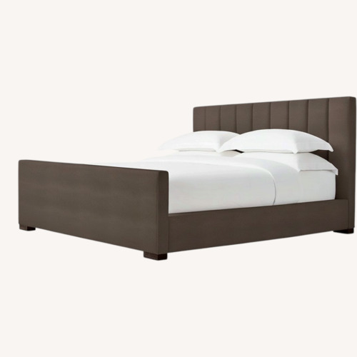 Used Restoration Hardware Dark Gray Velvet King Bed for sale on AptDeco