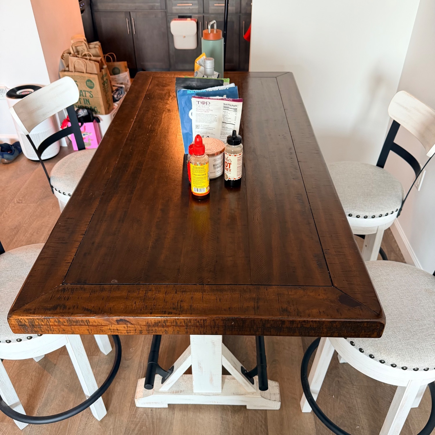 Ashley Valebeck Counter Height Dining Table and 4 Barstools - image-2
