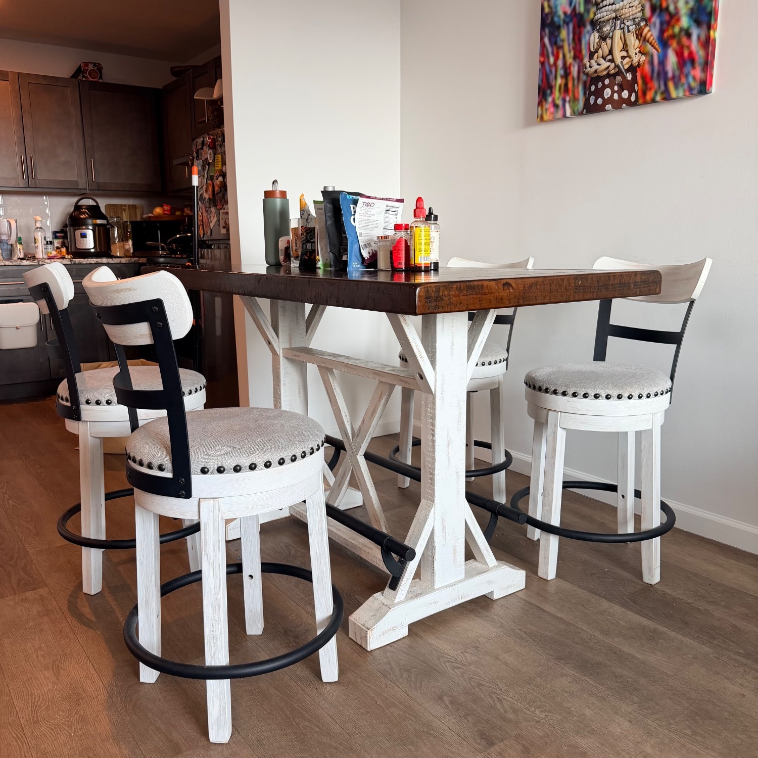 Ashley Valebeck Counter Height Dining Table and 4 Barstools - image-5