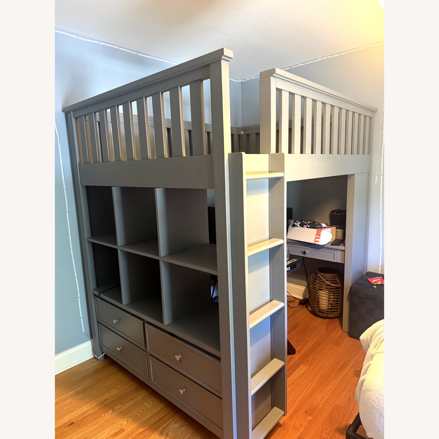 Pottery Barn Teen Blue Wood Bunk Bed - image-6