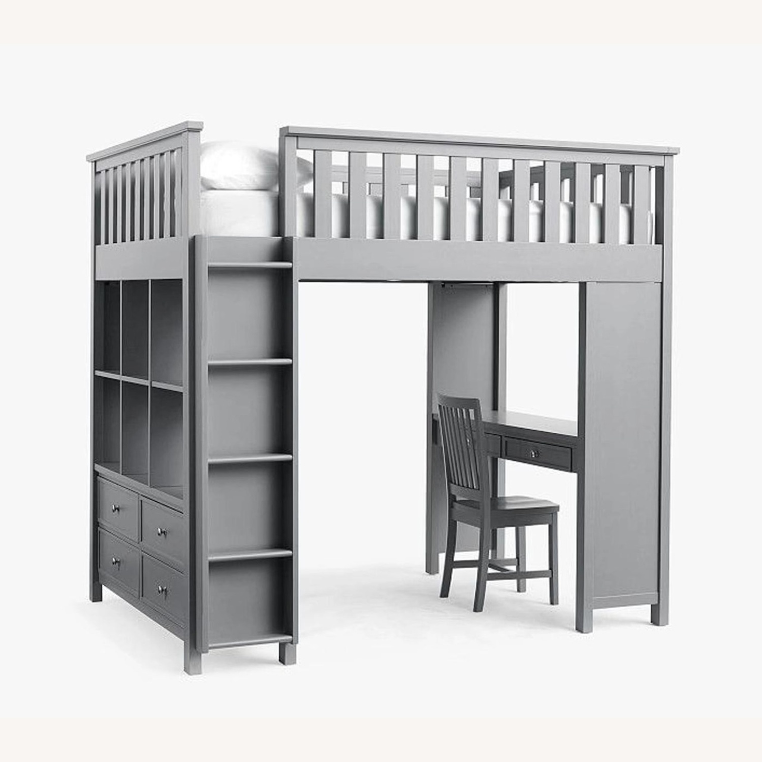 Pottery Barn Teen Blue Wood Bunk Bed - image-8