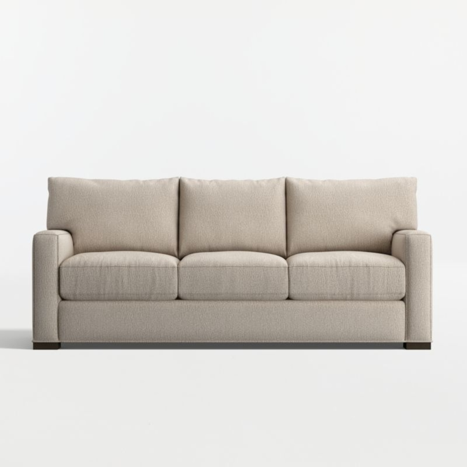 Crate & Barrel Axis Light Gray Fabric 3 Seater Sofa - image-4