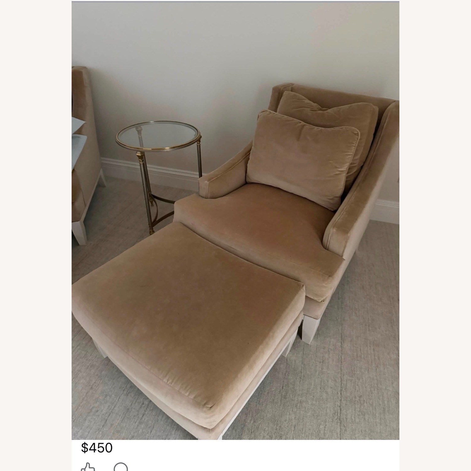 Kravet Natural Fabric Armchair - image-1
