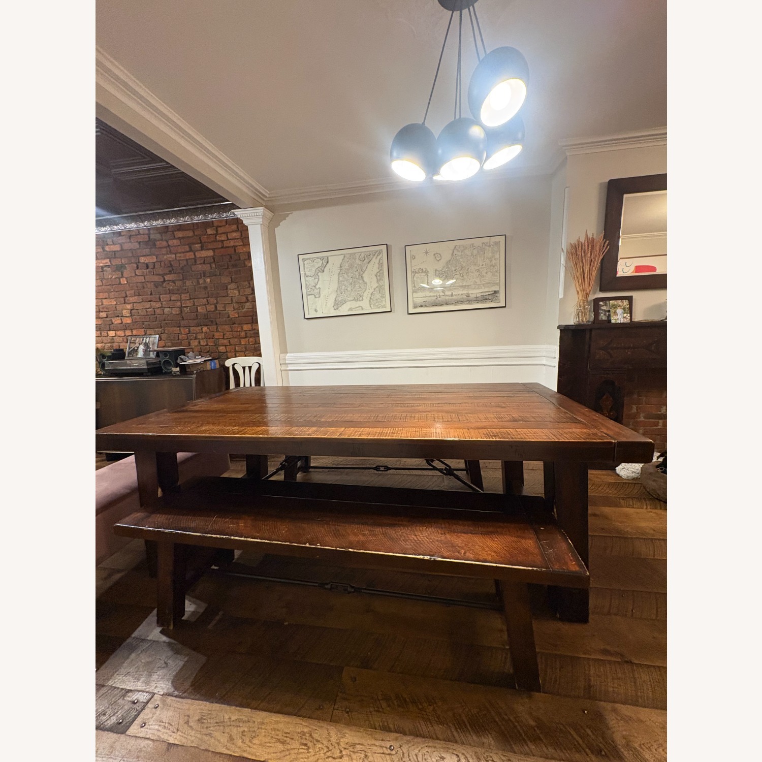 Pottery Barn Dark Brown Wood Dining Table - image-3