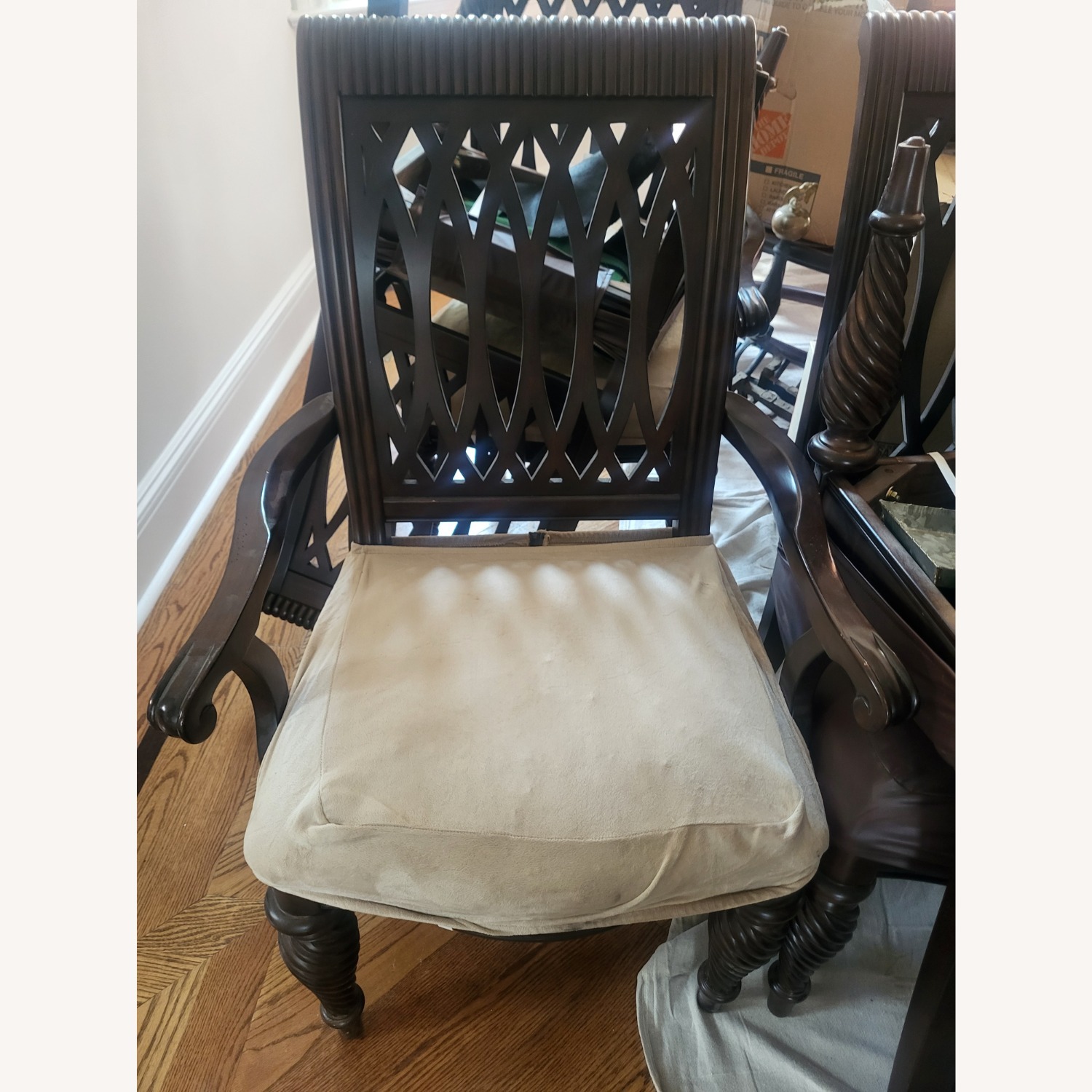 Bernhardt 6 Lattice-Back Chairs - image-2