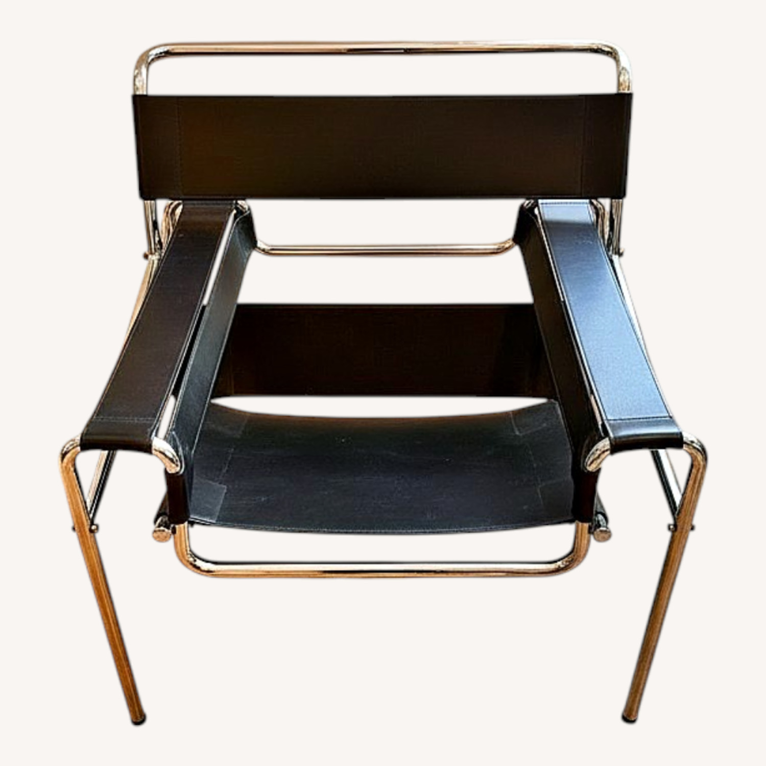 Vintage Pair Corbusier Leather LC1 Sling Chairs - image-9