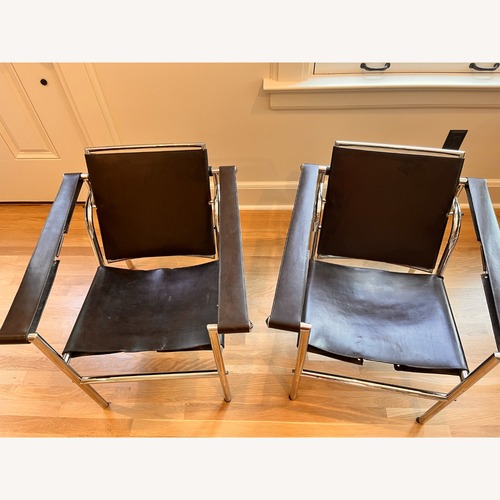 Used Vintage Pair Corbusier Leather LC1 Sling Chairs for sale on AptDeco