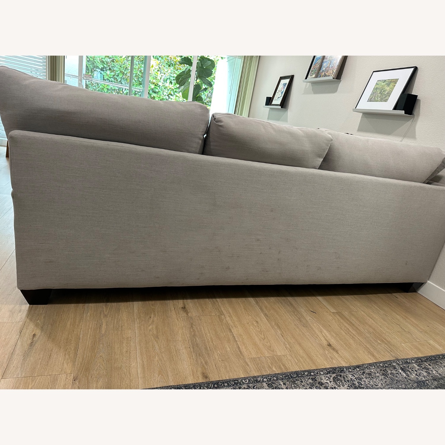 Living Spaces Light Gray 3+ Piece Sectional - image-4