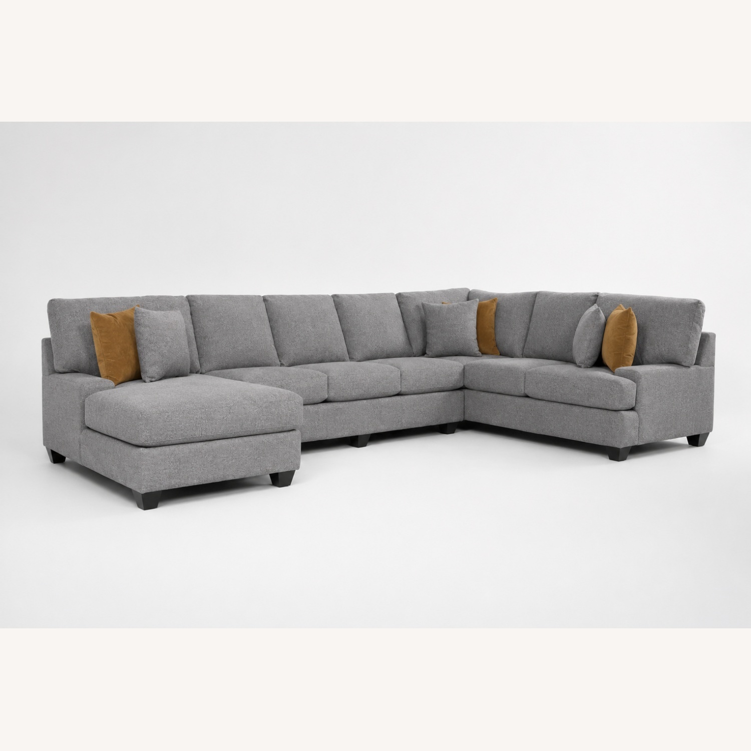 Living Spaces Light Gray 3+ Piece Sectional - image-5