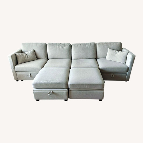 Used Natural Fabric 3+ Piece Sectional for sale on AptDeco