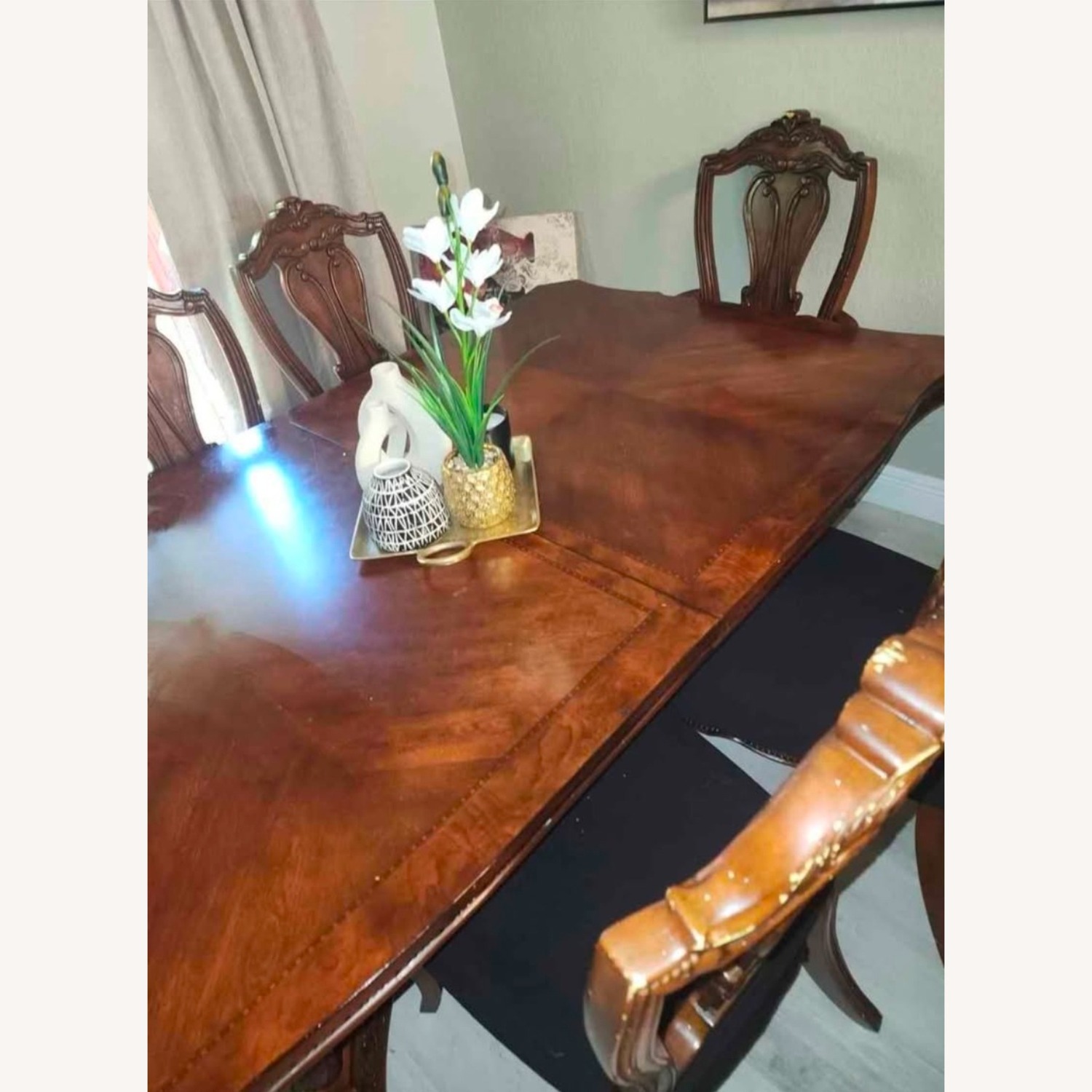 City Furniture Dark Brown Wood Dining Set - image-1