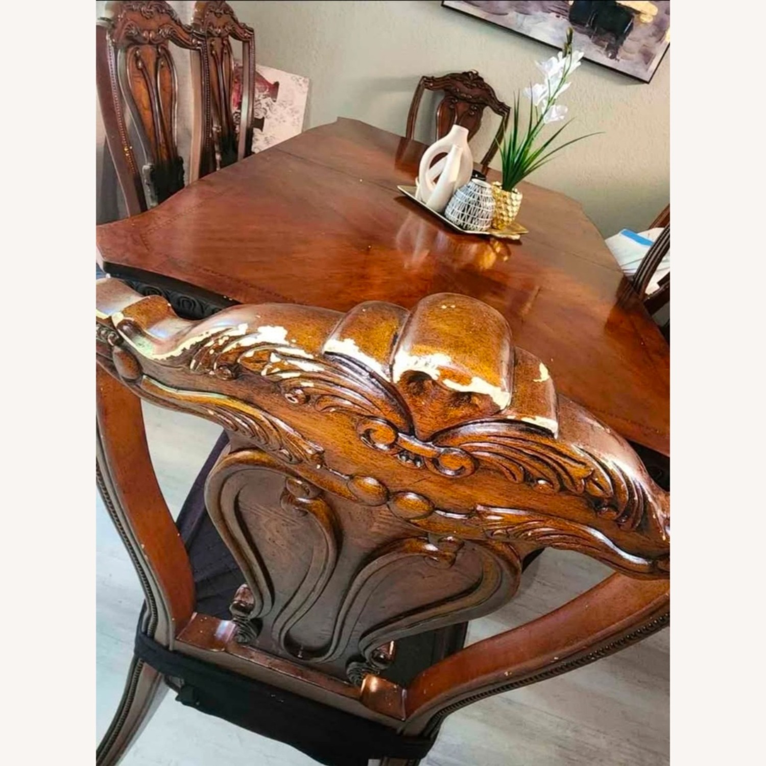 City Furniture Dark Brown Wood Dining Set - image-4