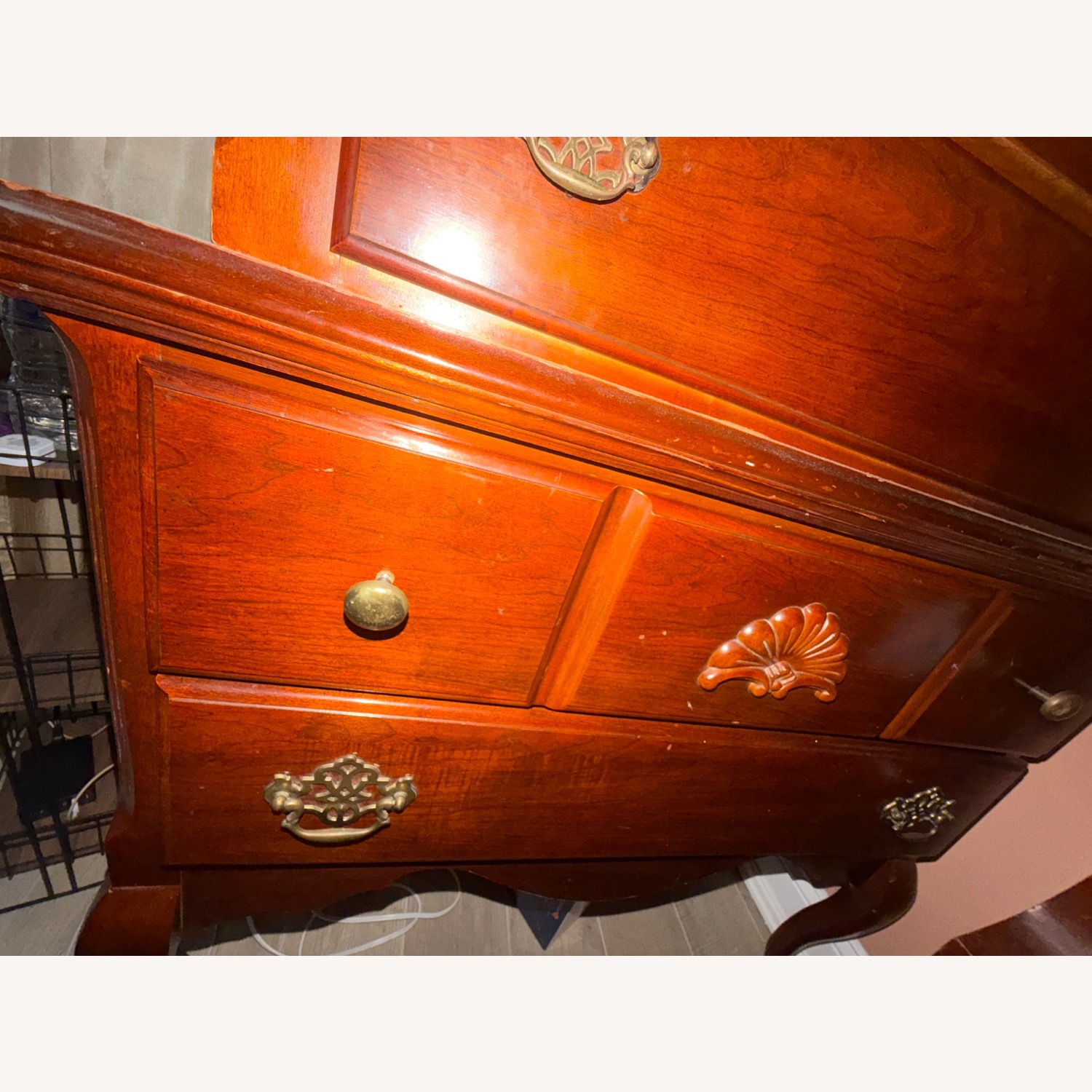 Vintage/Antique Dark Brown Armoire - image-4
