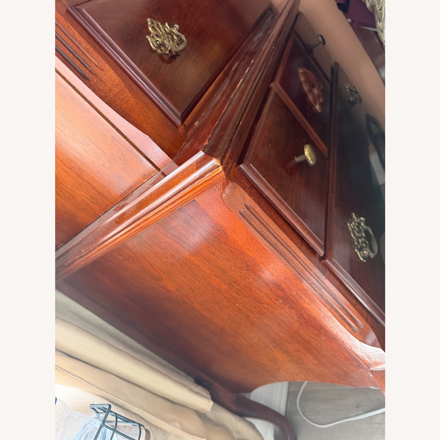 Vintage/Antique Dark Brown Armoire - image-3