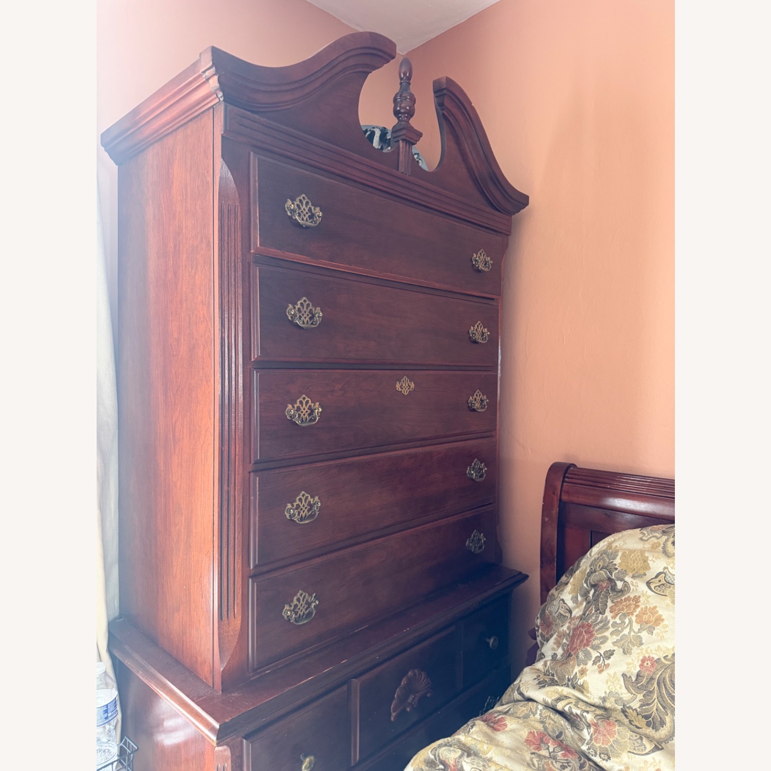 Vintage/Antique Dark Brown Armoire - image-2