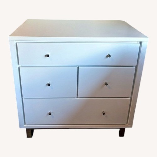 Used White High-Gloss Small Dresser for sale on AptDeco