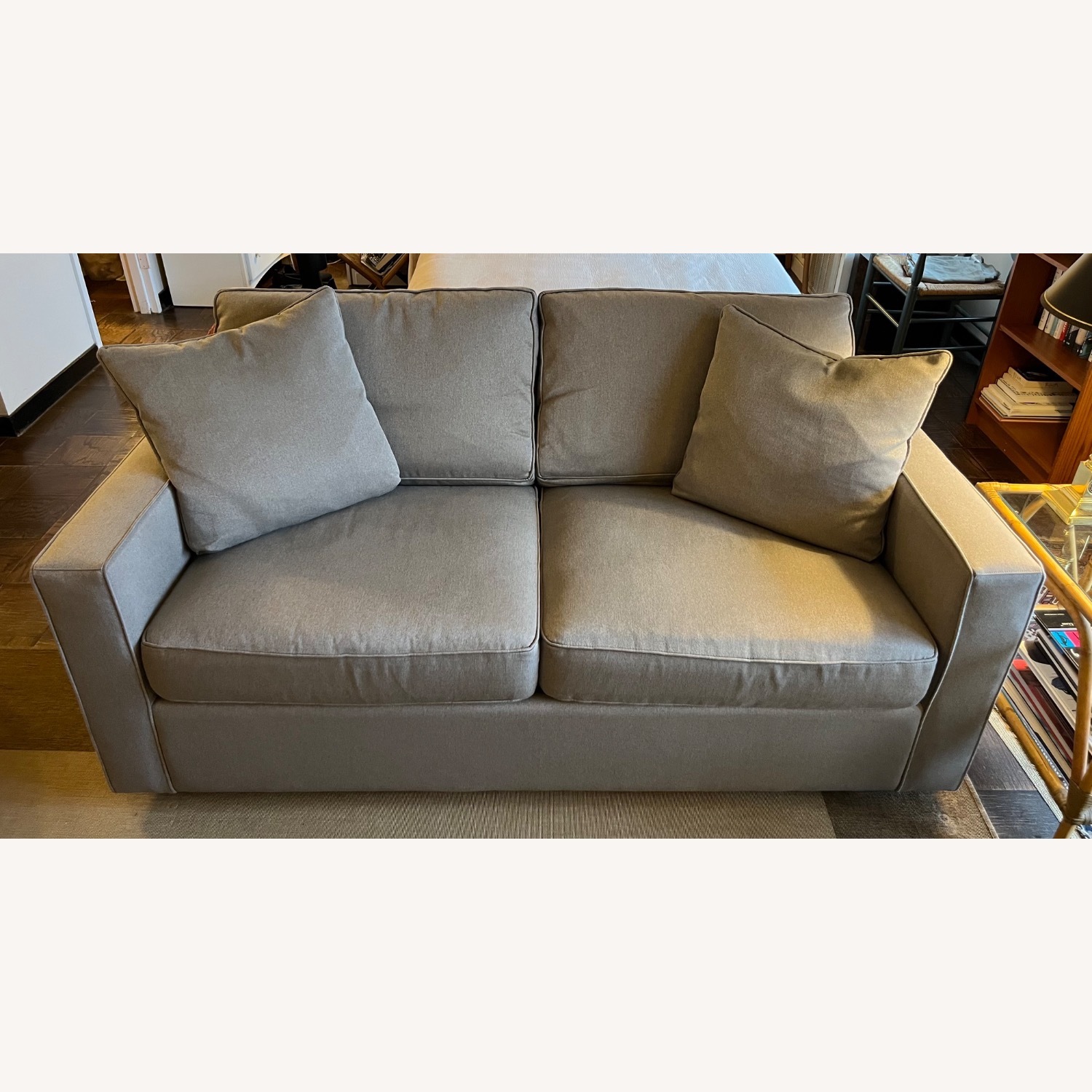 Room & Board York Light Gray Fabric Loveseat - image-3