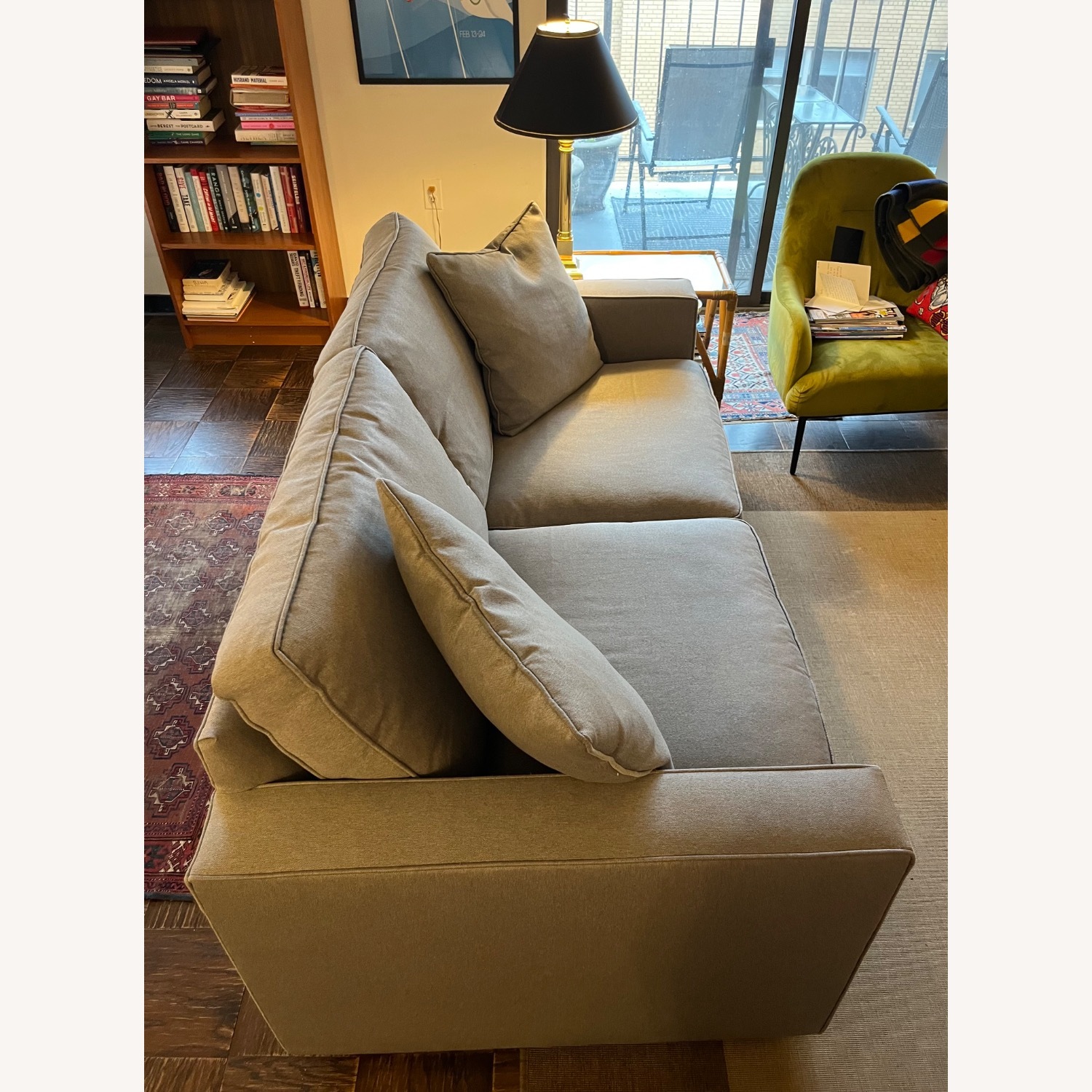 Room & Board York Light Gray Fabric Loveseat - image-2