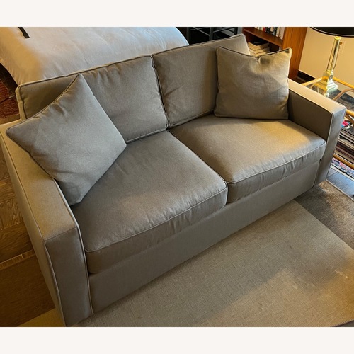 Used Room & Board York Light Gray Fabric Loveseat for sale on AptDeco