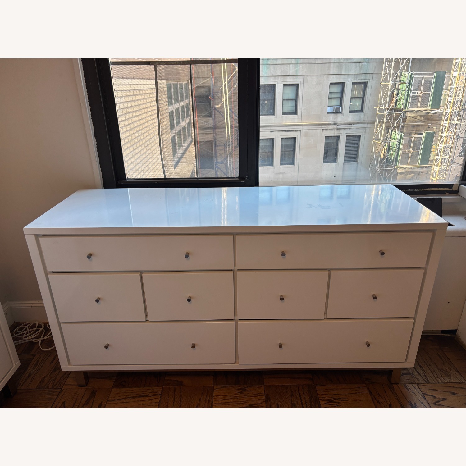 White High-Gloss Dresser - image-1