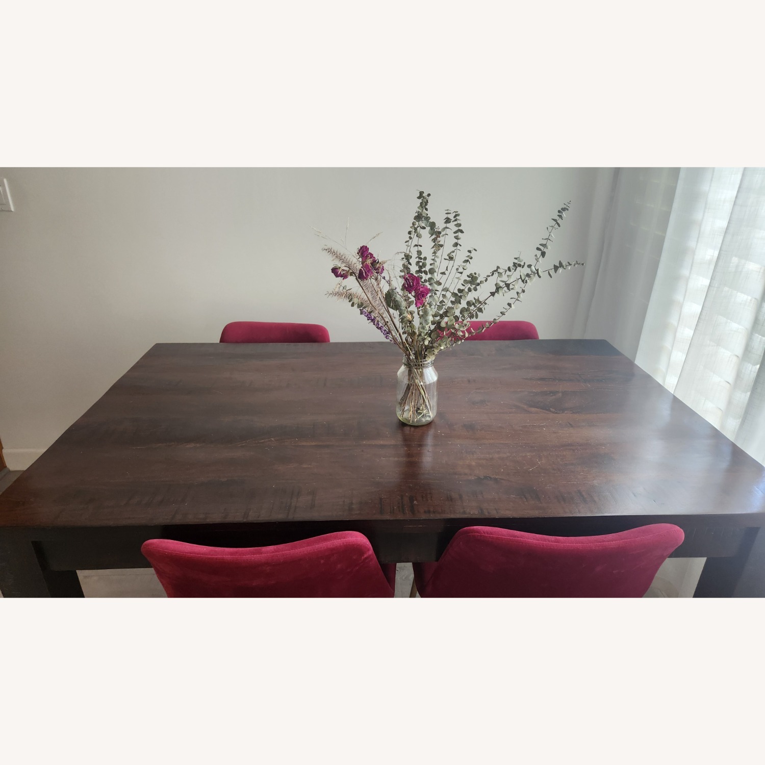 Red Velvet Dining Chairs - image-7