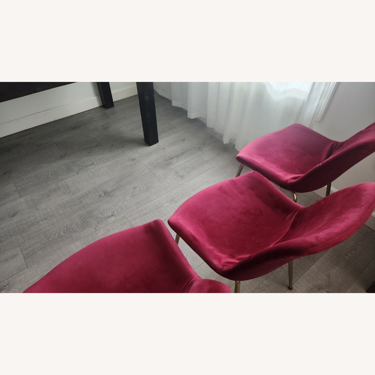 Red Velvet Dining Chairs - image-5